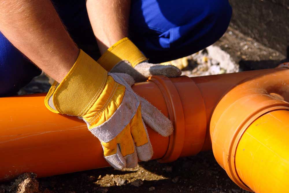 plumber replacing sewer pipe Wilton, CT