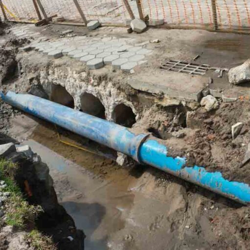 exposed water pipe