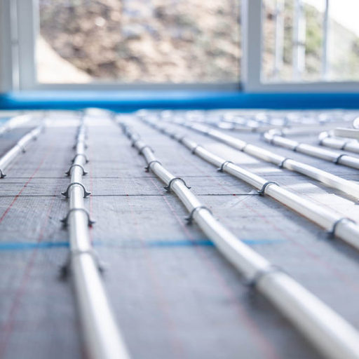 hydronic heating pipes
