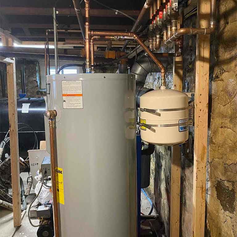 newly installed water heater