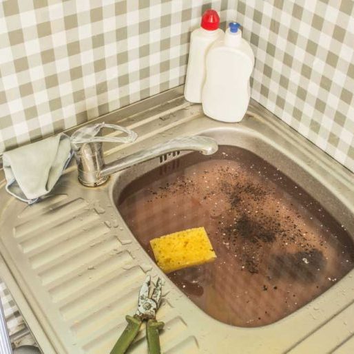 Clogged kitchen